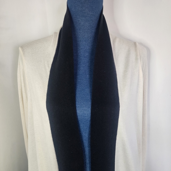 Talbots Lux Silk Cashmere Blend Drape Open Front Cardigan Sweater - Picture 3 of 12